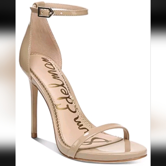 Sam Edelman Ariella Ankle Strap Nude Stiletto Heels Women's 8.5M Neutral Wedding - Picture 1 of 9